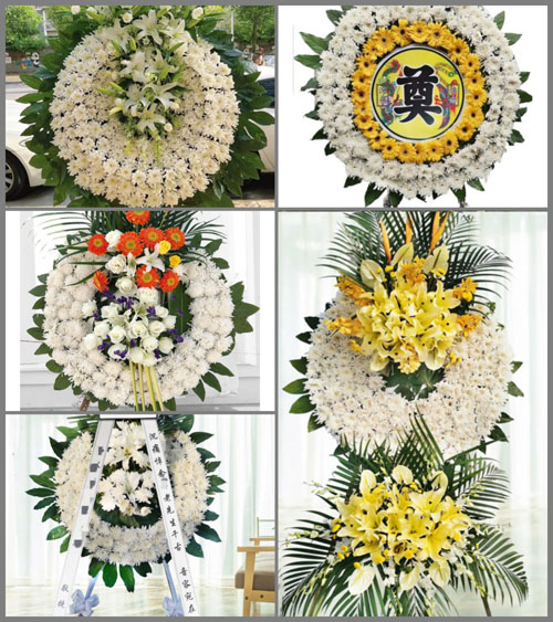 山东青岛莱西市南墅镇河南村花圈速递